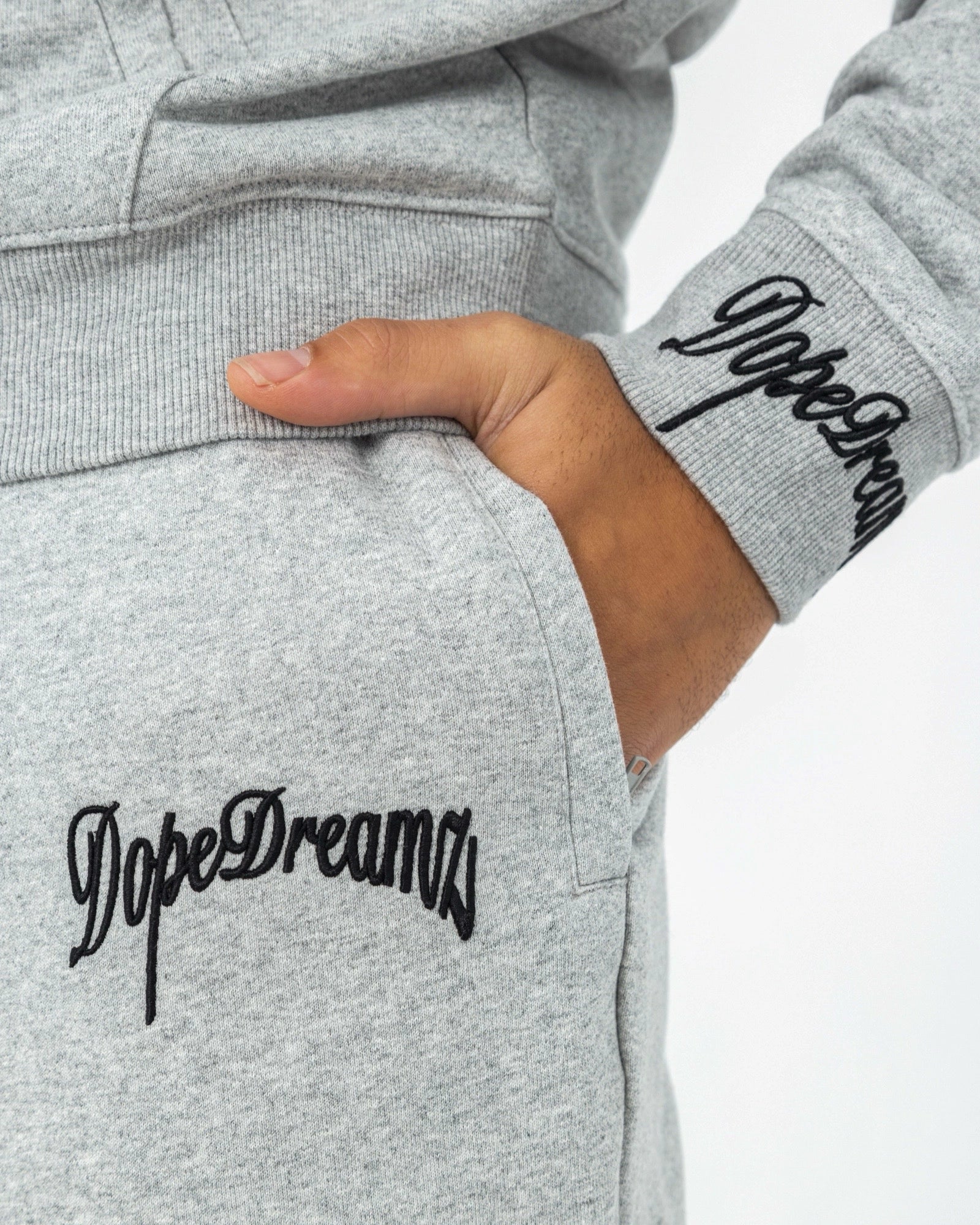 Light Grey Tracksuit Pants-DopeDreamz